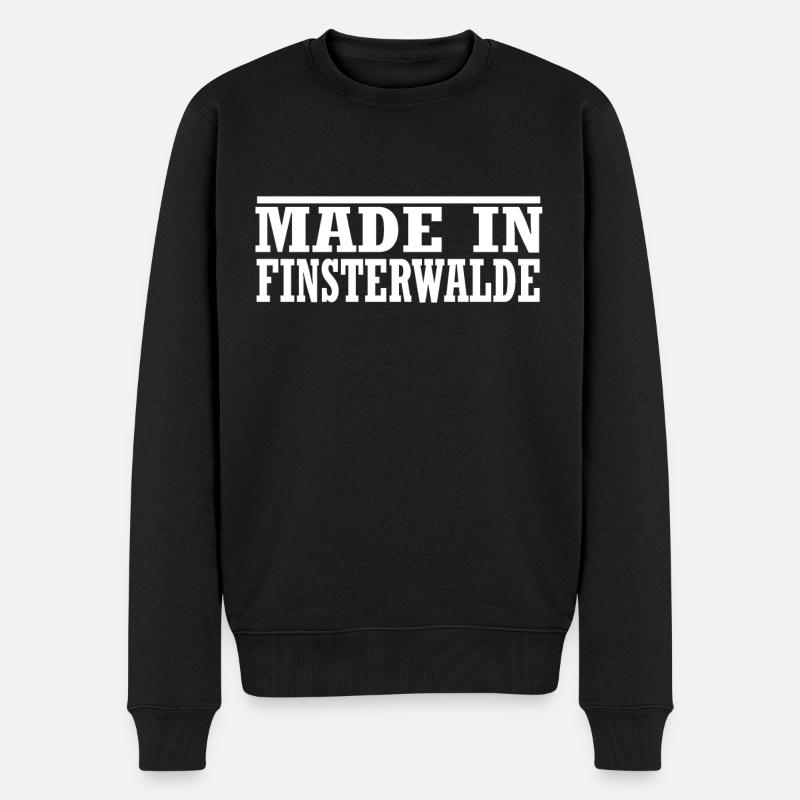Finsterwalde - Männer Premium Bio Pullover - Schwarz