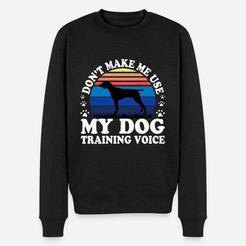 Allemand Pointer Chien Silhouette Rétro - Pull Premium bio Homme - noir