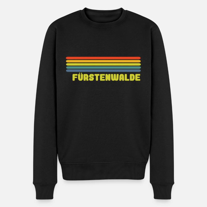 Fürstenwalde Spree Regenbogen - Männer Premium Bio Pullover - Schwarz