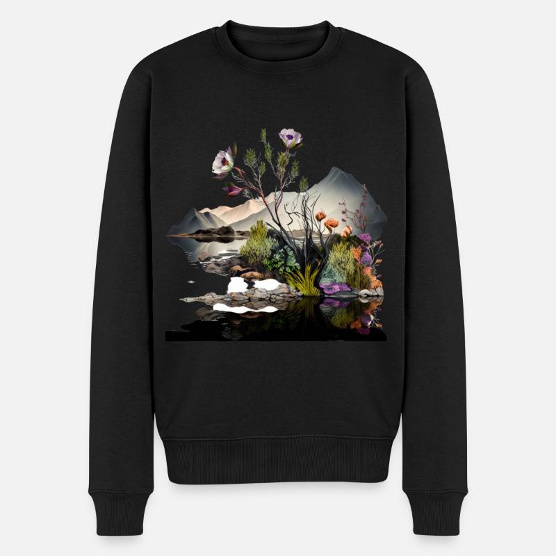 Natur - Männer Premium Bio Pullover - Schwarz