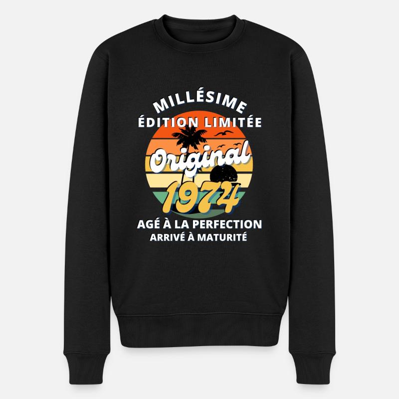 Millésime 1974 Original cadeau - Pull Premium bio Homme - noir