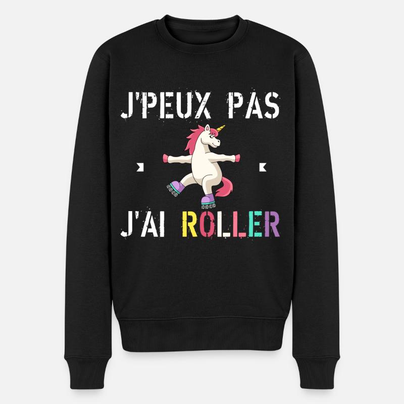 J'Peux Pas J'Ai Roller - Pull Premium bio Homme - noir