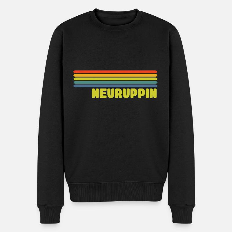 Neuruppin - Männer Premium Bio Pullover - Schwarz