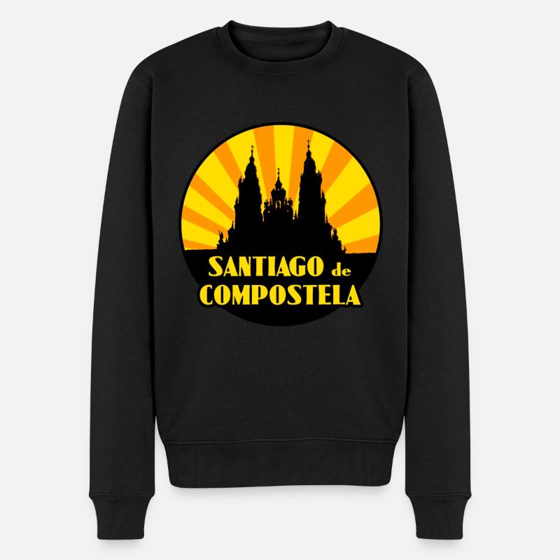 santiago de compostela - Männer Premium Bio Pullover - Schwarz