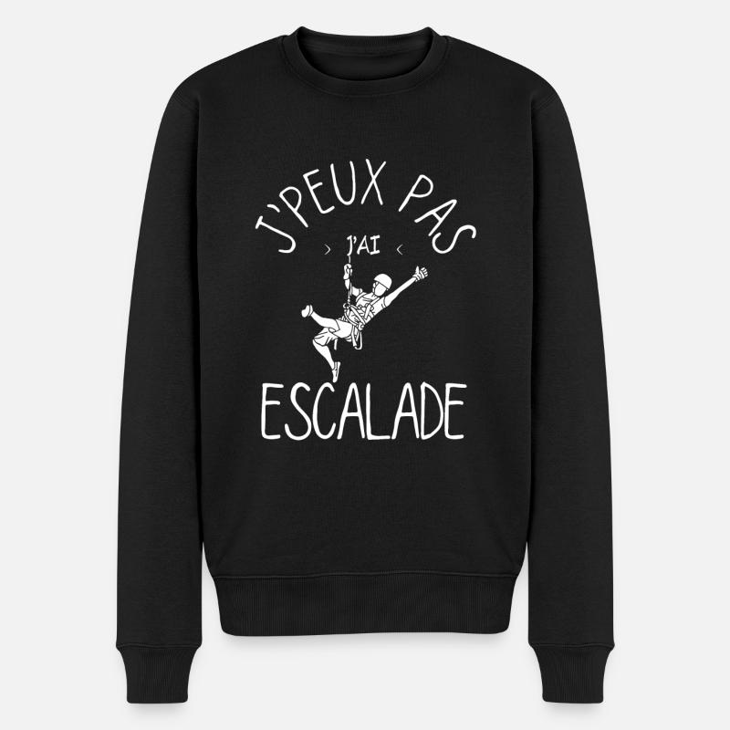 J'peux pas j'ai escalade - Pull Premium bio Homme - noir