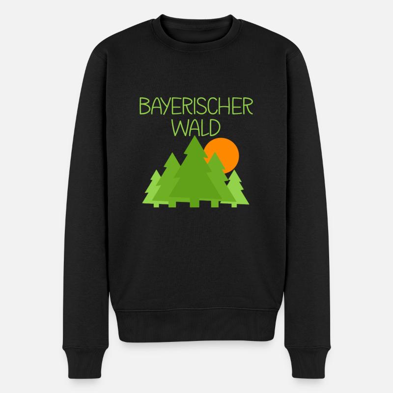 Bayrischer Wald - Männer Premium Bio Pullover - Schwarz