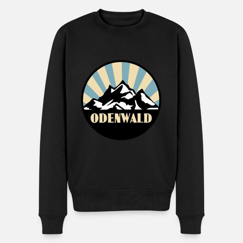 Odenwald - Männer Premium Bio Pullover - Schwarz