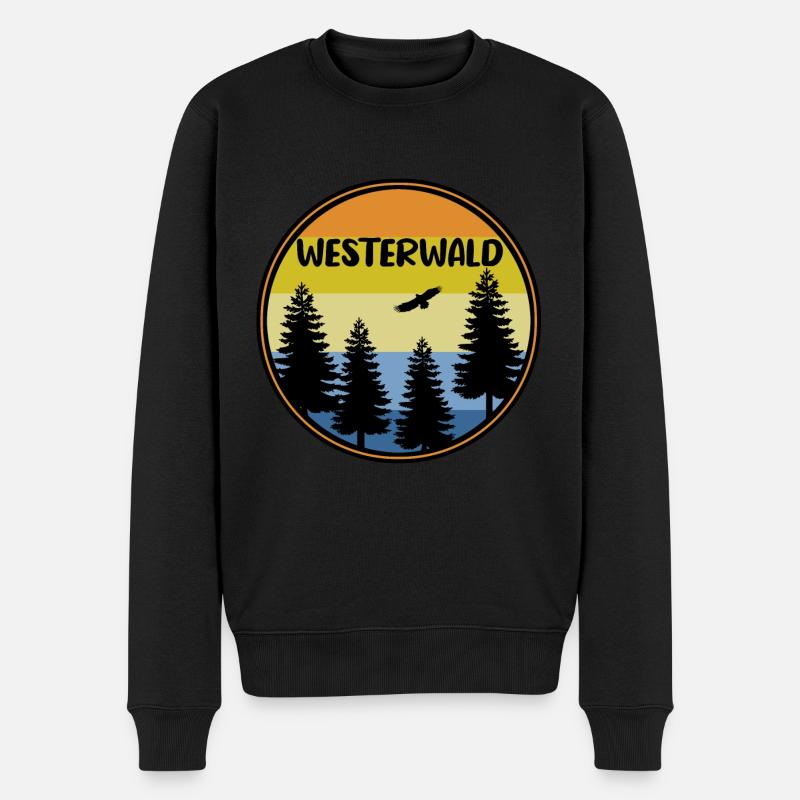 Westerwald - Männer Premium Bio Pullover - Schwarz