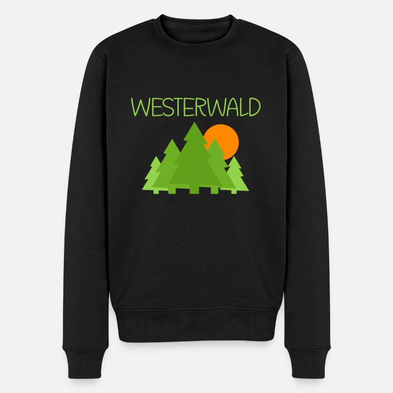 Westerwald - Männer Premium Bio Pullover - Schwarz