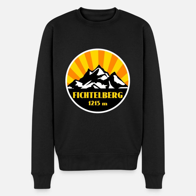 Fichtelberg - Männer Premium Bio Pullover - Schwarz