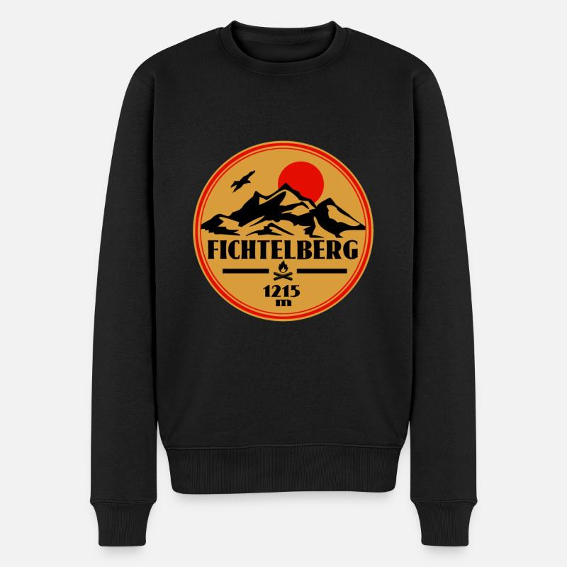 Fichtelberg - Männer Premium Bio Pullover - Schwarz
