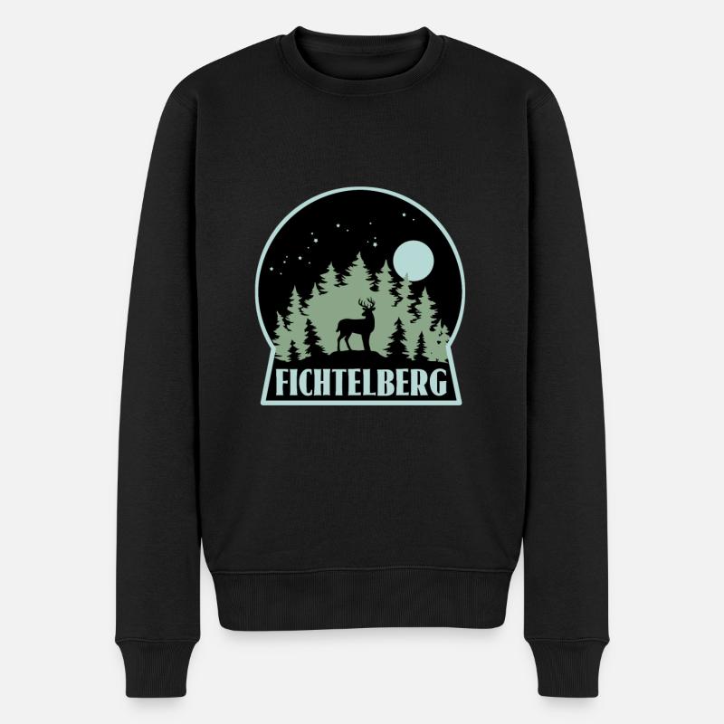 Fichtelberg - Männer Premium Bio Pullover - Schwarz