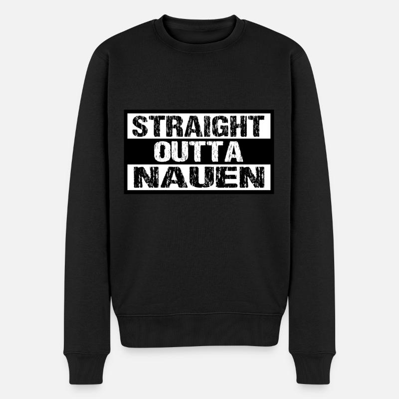 nauen - Männer Premium Bio Pullover - Schwarz