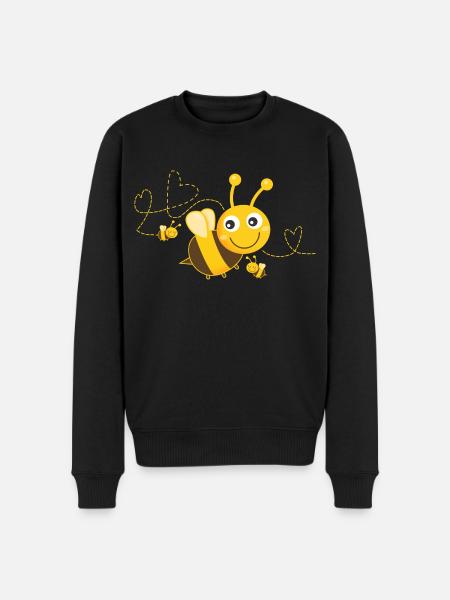 Bees Bees Bee Happy Bee - Men's Premium Organic Jumper - black