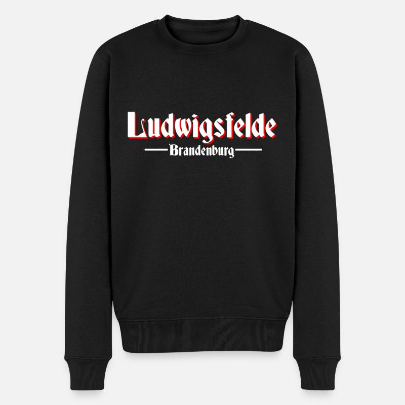 Ludwigsfelde - Männer Premium Bio Pullover - Schwarz