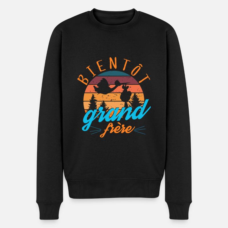 bientôt grand frère - Pull Premium bio Homme - noir