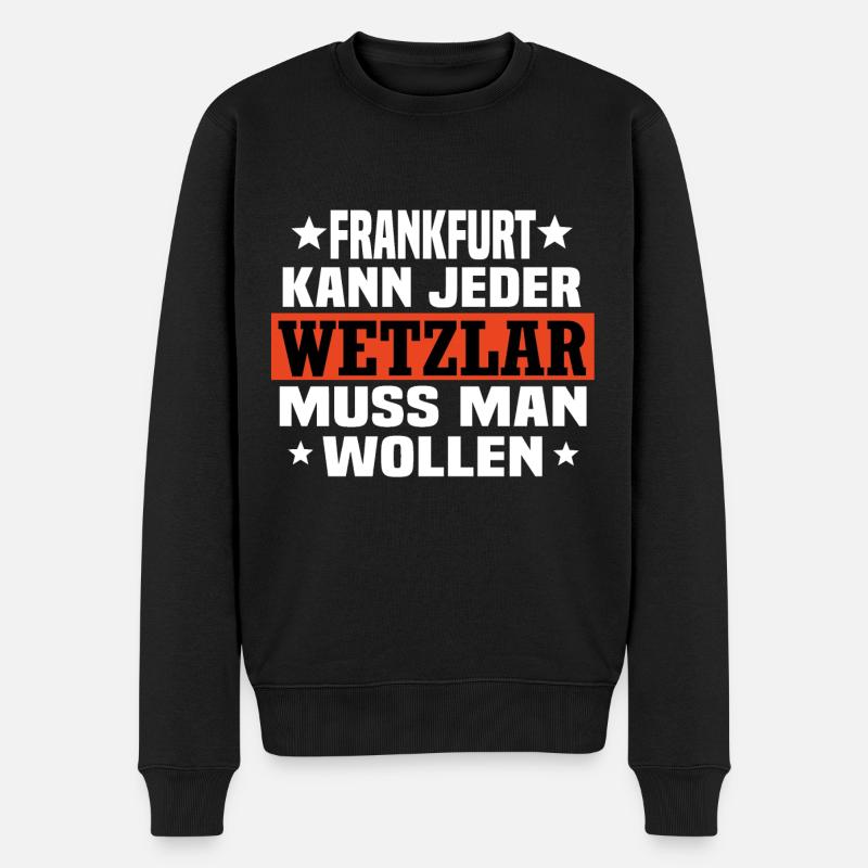 Wetzlar - Männer Premium Bio Pullover - Schwarz