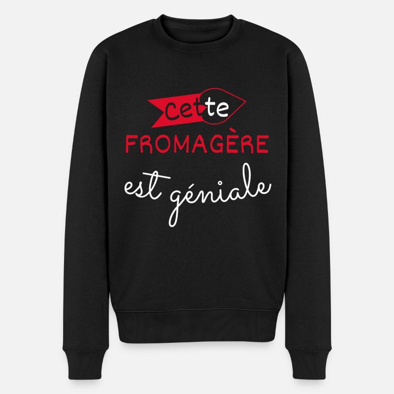 Fromagère Géniale cadeau - Pull Premium bio Homme - noir