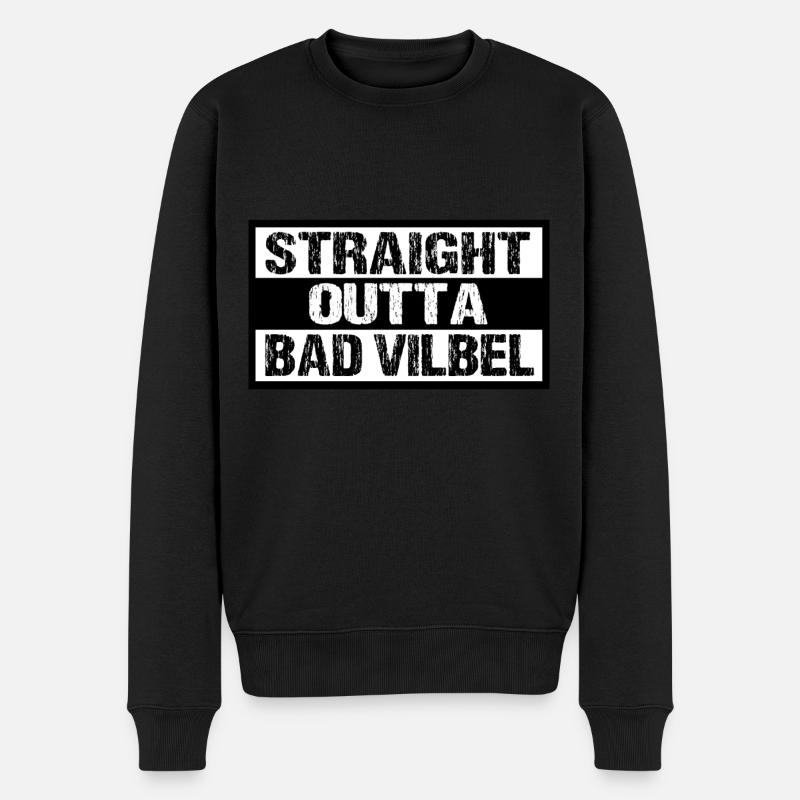 Bad Vilbel - Männer Premium Bio Pullover - Schwarz
