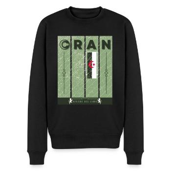 Oran Rivière des Lions - Pull Premium bio Homme - noir - Devant - Nico (187cm)