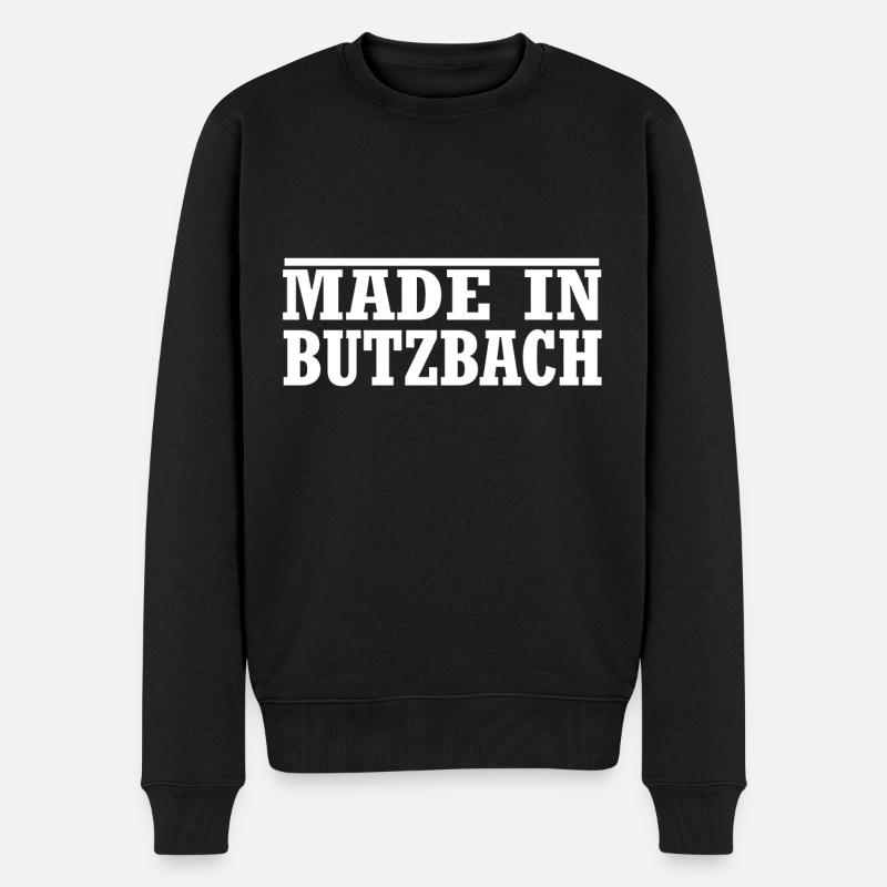 Butzbach - Männer Premium Bio Pullover - Schwarz
