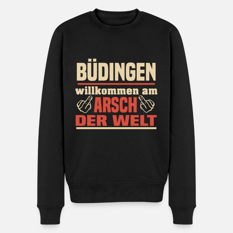 Büdingen Wetterau - Männer Premium Bio Pullover - Schwarz