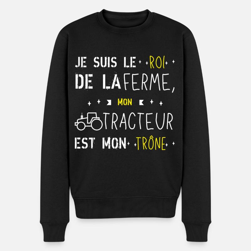 Tracteur agricole - Pull Premium bio Homme - noir
