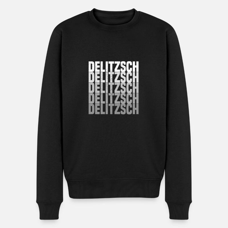 Delitzsch - Männer Premium Bio Pullover - Schwarz