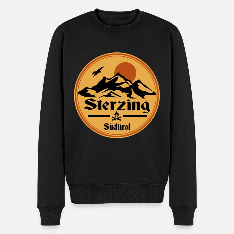 Sterzing Südtirol - Männer Premium Bio Pullover - Schwarz