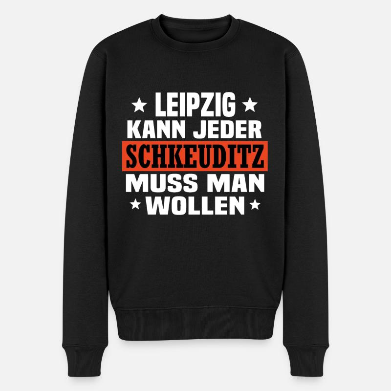 Schkeuditz - Männer Premium Bio Pullover - Schwarz