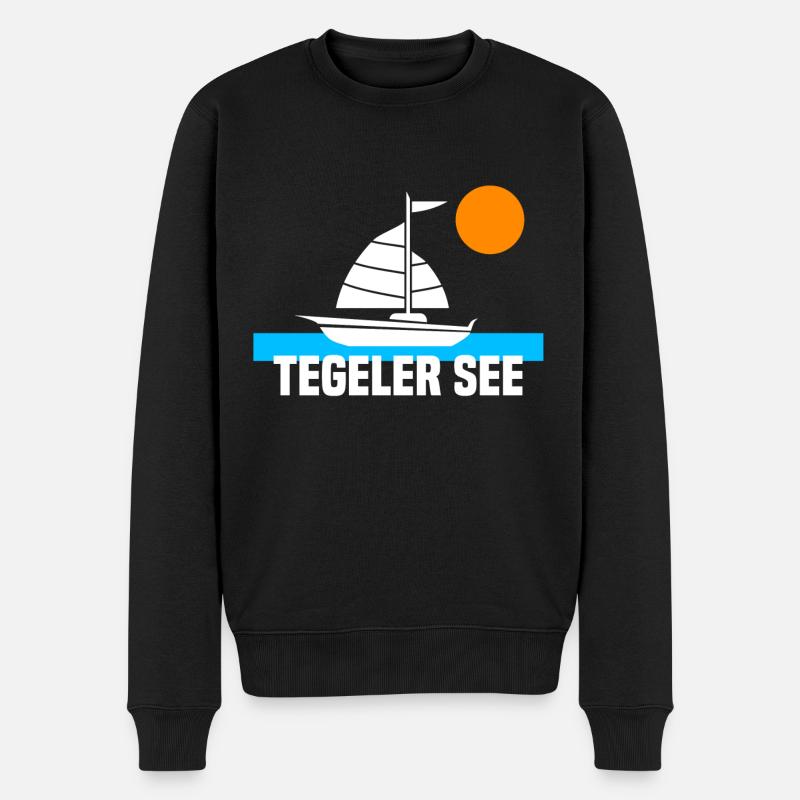 Tegeler See - Männer Premium Bio Pullover - Schwarz