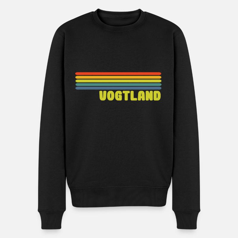 Vogtland - Männer Premium Bio Pullover - Schwarz