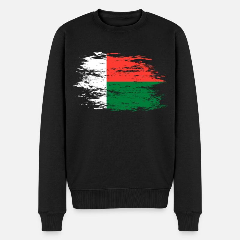 Drapeau de Madagascar utilisé - Pull Premium bio Homme - noir