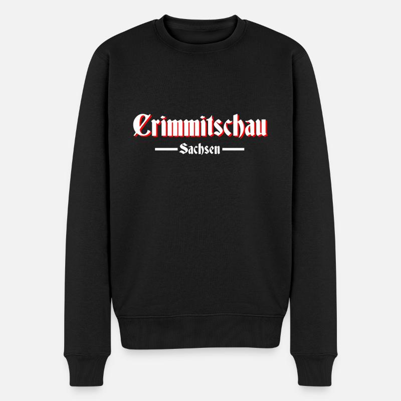 Crimmitschau - Männer Premium Bio Pullover - Schwarz