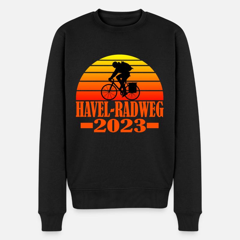 Havelradweg - Männer Premium Bio Pullover - Schwarz