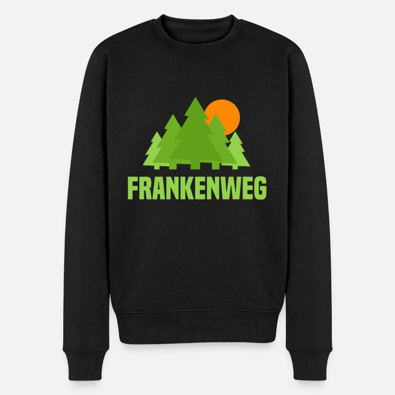 Frankenweg - Männer Premium Bio Pullover - Schwarz