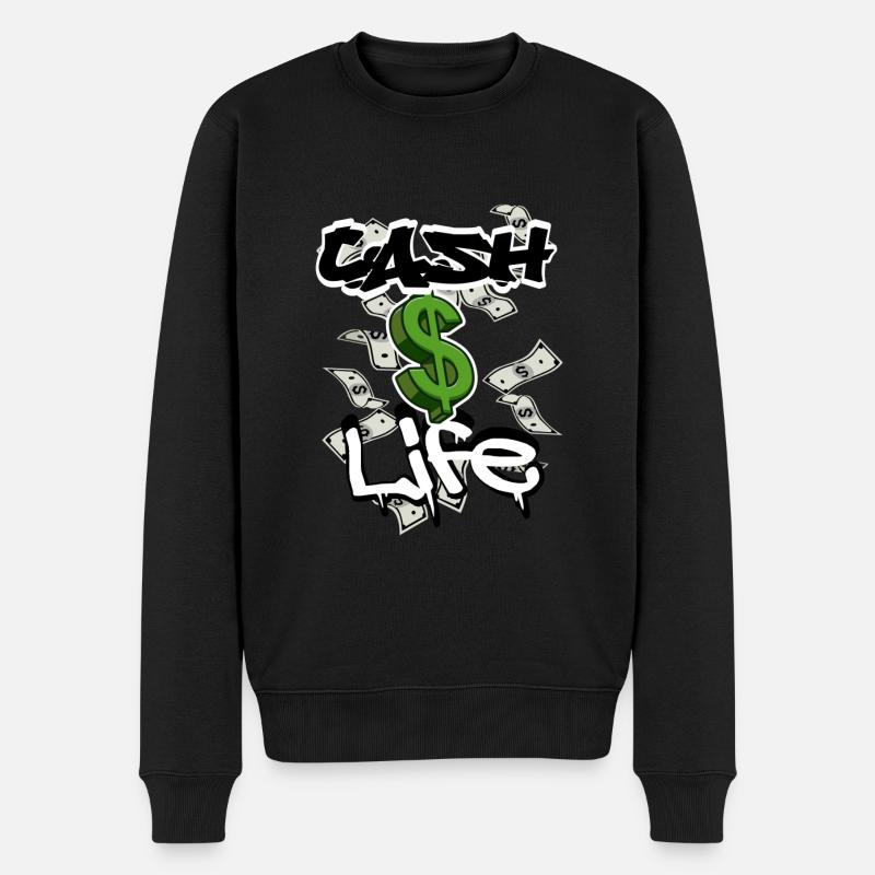 Cash$Life - Pull Premium bio Homme - noir