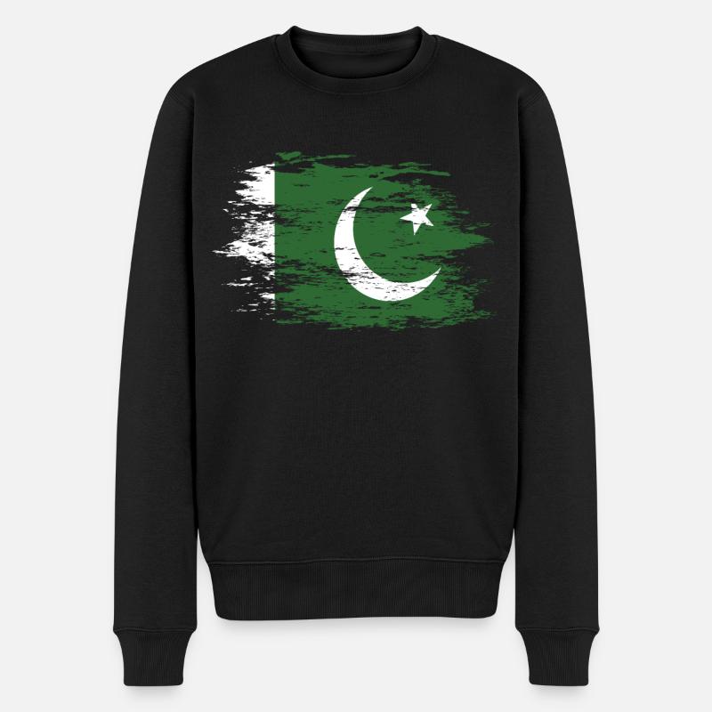 Drapeau pakistanais utilisé - Pull Premium bio Homme - noir