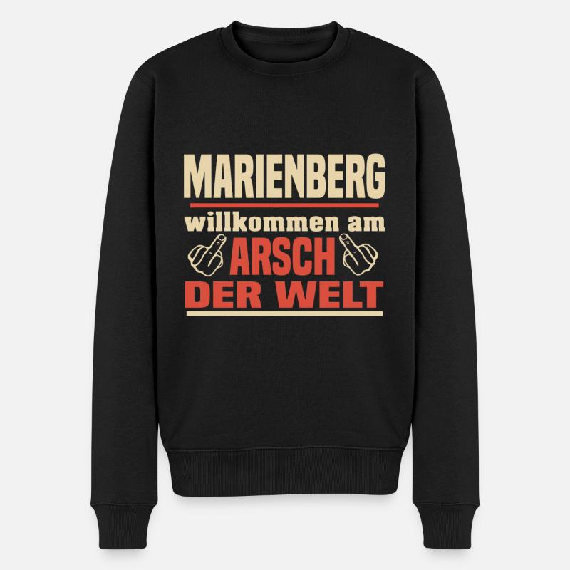 Marienberg - Männer Premium Bio Pullover - Schwarz
