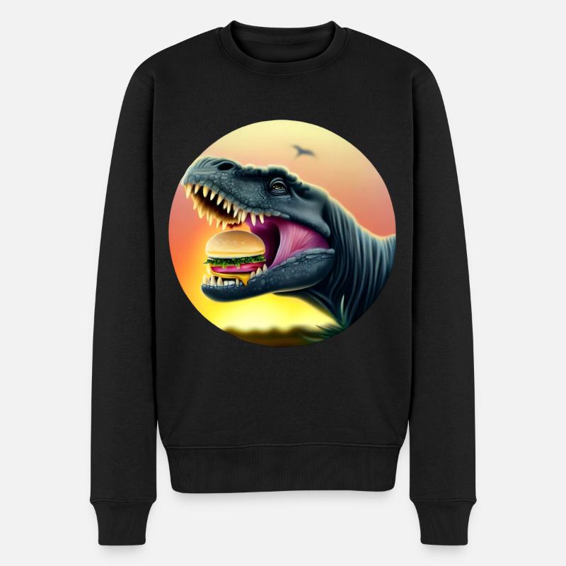 Cheeseburger Dinosauerier - Pull Premium bio Homme - noir