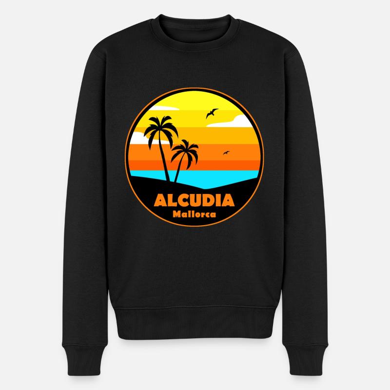 Alcudia Mallorca - Pull Premium bio Homme - noir