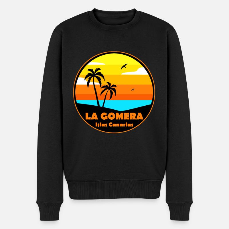 La Gomera - Männer Premium Bio Pullover - Schwarz