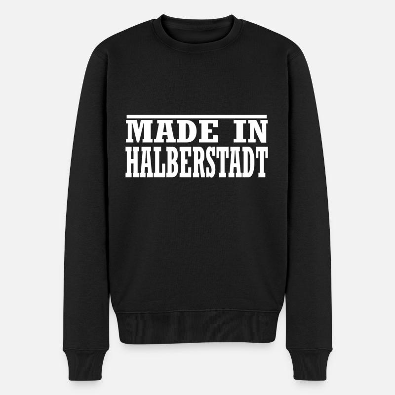 Halberstadt - Männer Premium Bio Pullover - Schwarz