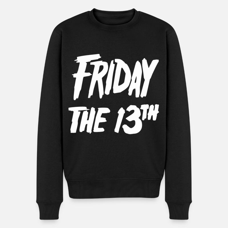 Freitag der 13. - Männer Premium Bio Pullover - Schwarz