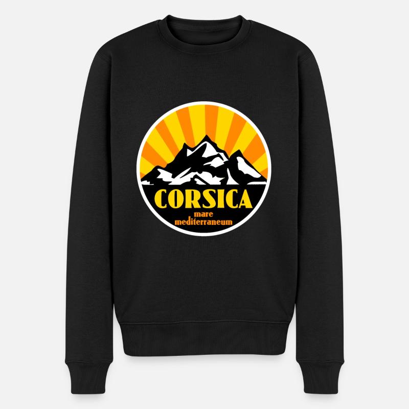 Corsica - Männer Premium Bio Pullover - Schwarz