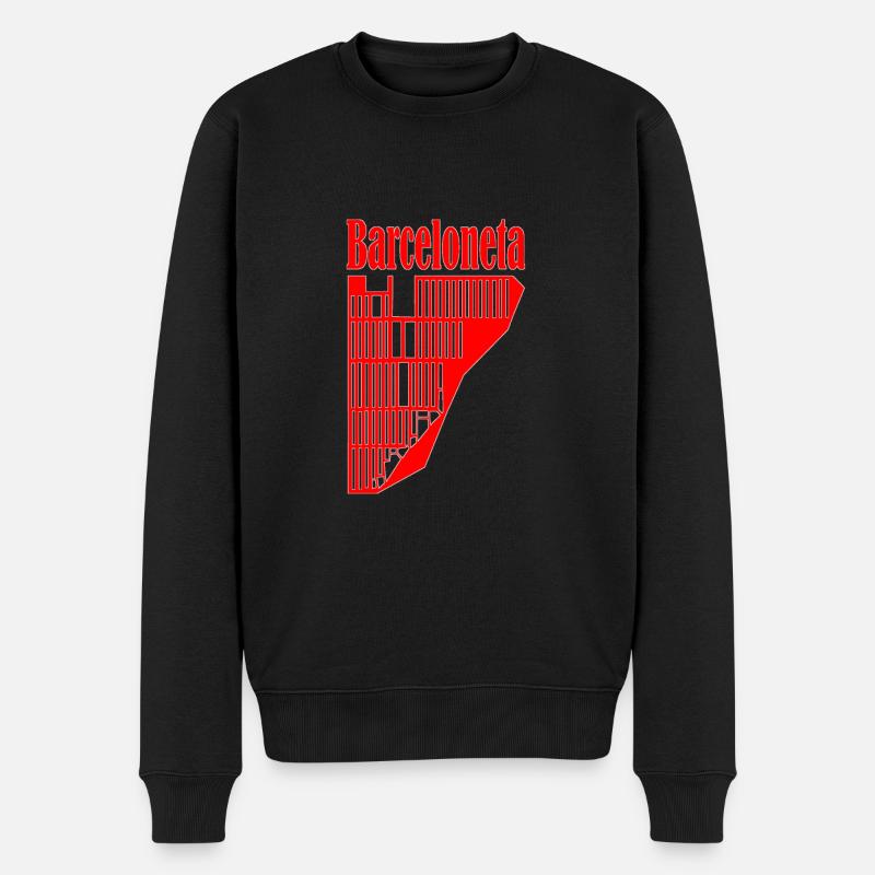 Barceloneta - Männer Premium Bio Pullover - Schwarz