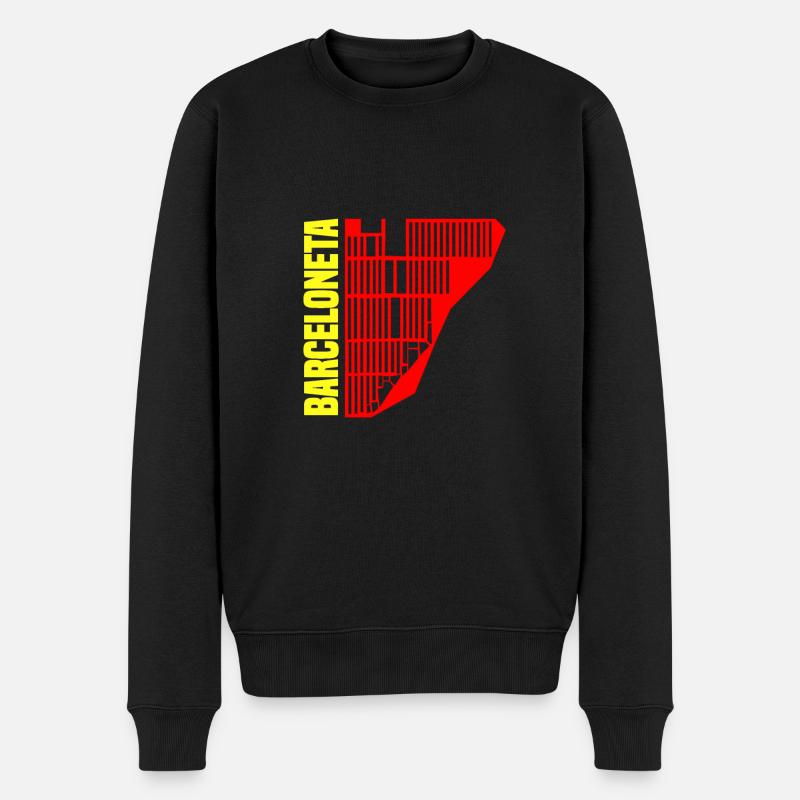 Barceloneta - Männer Premium Bio Pullover - Schwarz