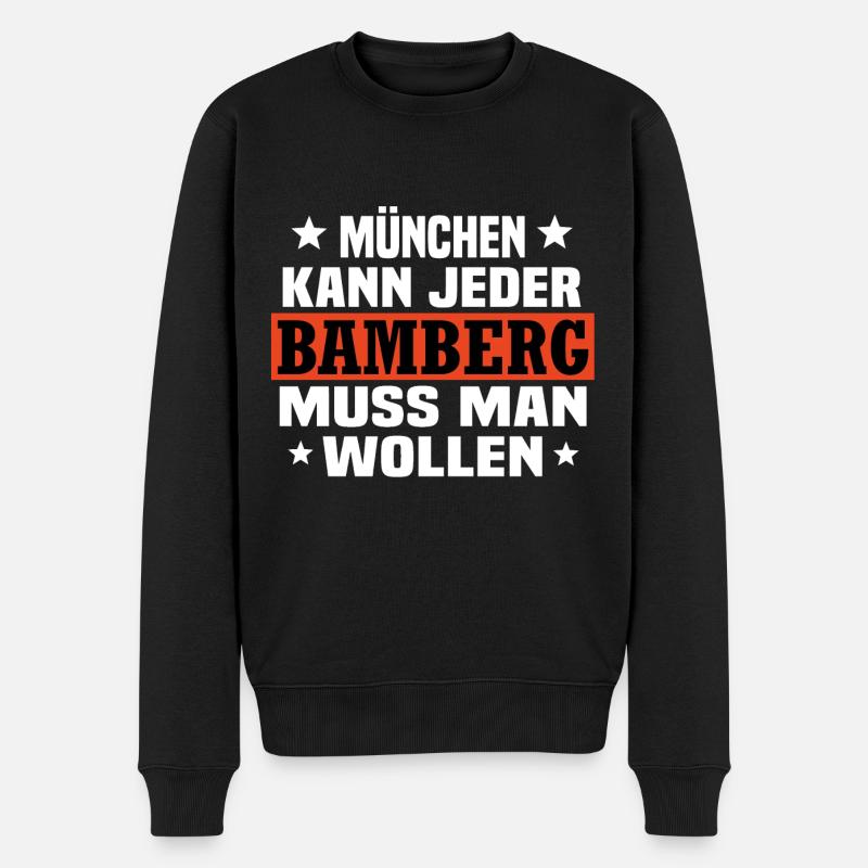 Bamberg - Männer Premium Bio Pullover - Schwarz
