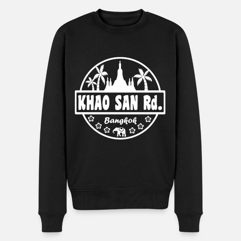 Khao San Thaïlande - Pull Premium bio Homme - noir