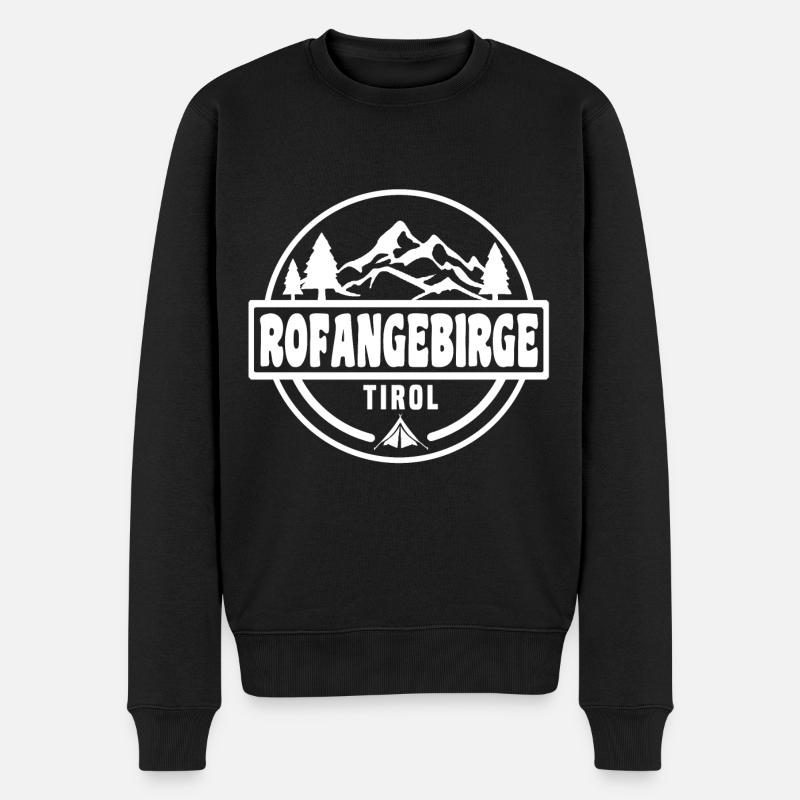 Rofangebirge - Männer Premium Bio Pullover - Schwarz